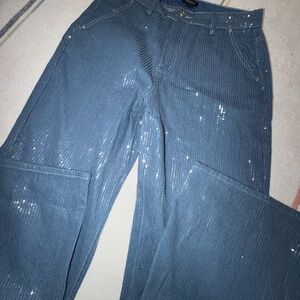Boohoo Sequin Blue Women's Jeans